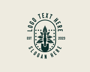 Leaf Gardening Shovel Logo