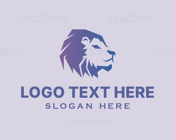 Gradient Lion Animal Logo