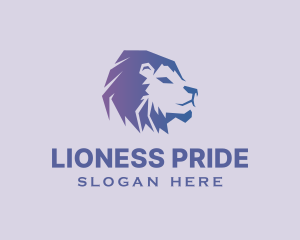 Gradient Lion Animal logo design