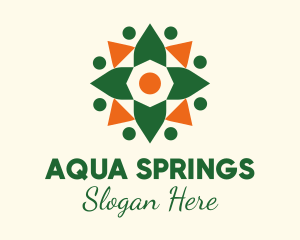 Festive Spring Flower logo design