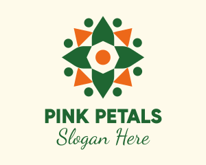 Festive Spring Flower logo design