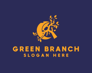 Branch - Crescent Chameleon Branch logo design