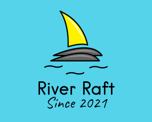 Beach Sailboat Fin logo design