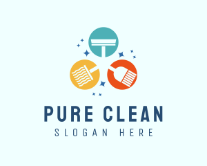 Home Cleaning Tools logo design