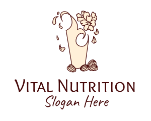 Nutritionist - Flower Almond Milk logo design