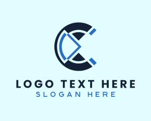 Digital Token - Digital Tech Letter C logo design