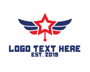 Usa - Modern Star Wing logo design