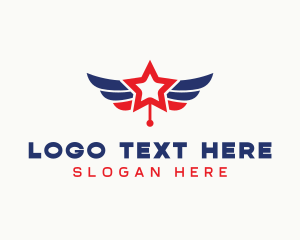 American - Modern Star Wing logo design