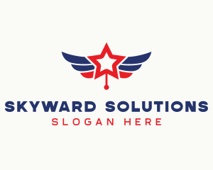 Modern Star Wing logo design