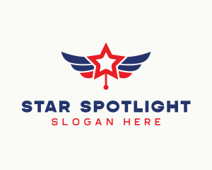 Modern Star Wing logo design