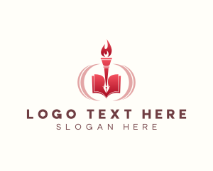 Literature - Torch Book Blog logo design