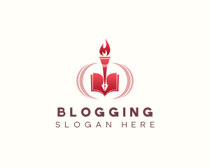 Torch Book Blog logo design
