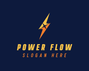 Lightning Bolt Power logo design