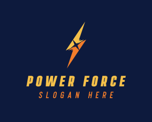 Lightning Bolt Power logo design