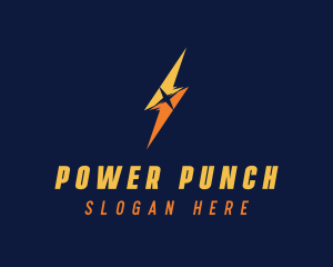 Lightning Bolt Power logo design