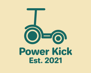 Green Kick Scooter  logo design