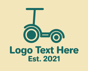 Wheels - Green Kick Scooter logo design