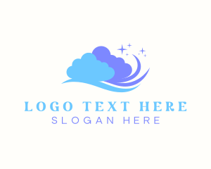 Bedtime - Windy Cloud Sparkle logo design
