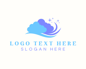 Cloud - Windy Cloud Sparkle logo design