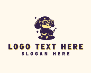 Kennel - Sunglasses Puppy Dog logo design