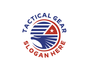 Patriotic - United States Eagle Flag logo design
