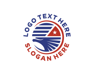 American - United States Eagle Flag logo design