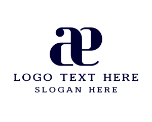 Elegant Studio Letter AE logo design