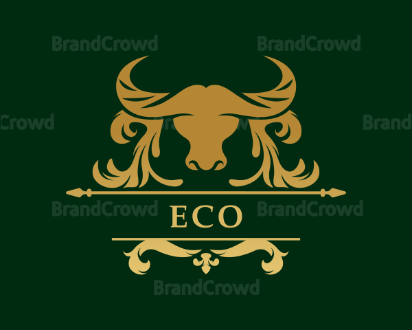 Bull Barbeque Ornament Logo