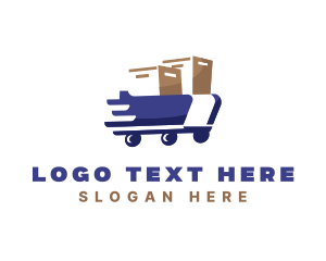 Distribution - Delivery Package Express logo design