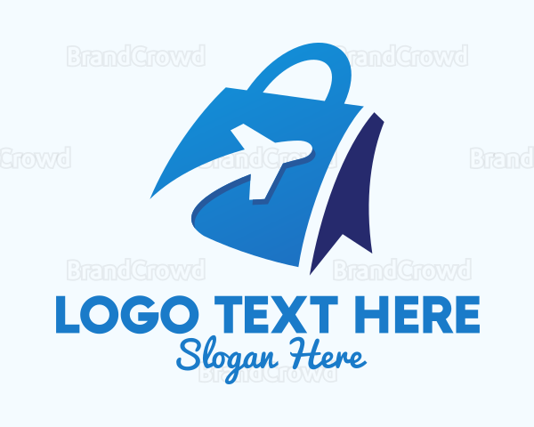 Blue Plane Travel Bag Logo