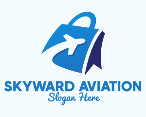 Blue Plane Travel Bag logo design