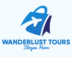 Blue Plane Travel Bag logo design