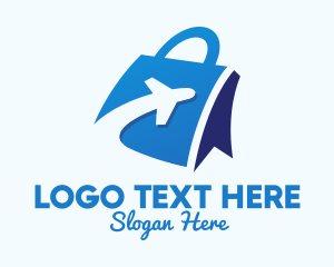 Blue Plane Travel Bag Logo