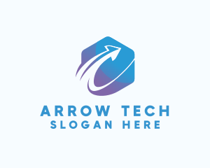 Generic Arrow Hexagon  logo design