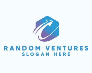 Generic Arrow Hexagon  logo design