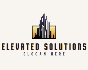 High Rise Building Property logo design