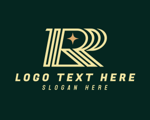 Star - Modern Star Letter R logo design