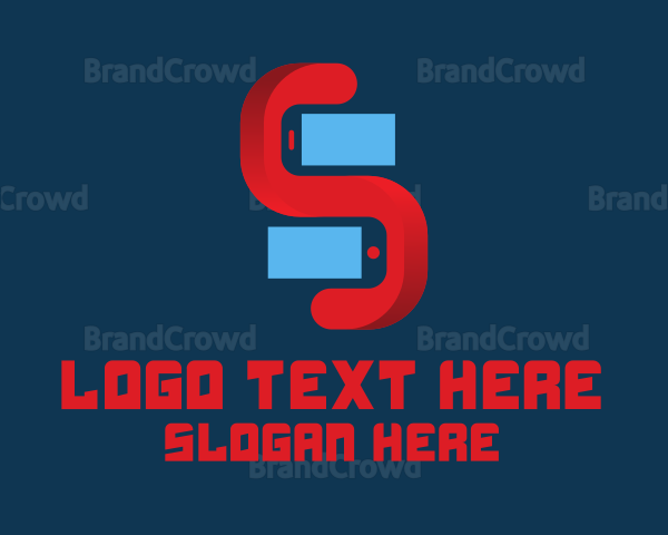 Mobile Phone Letter S Logo