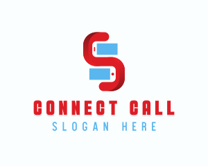 Call - Mobile Phone Letter S logo design