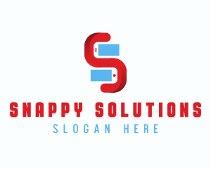 Mobile Phone Letter S logo design