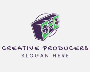 Producers - Hip Hop Boombox logo design