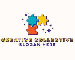 Puzzle Board Game logo design