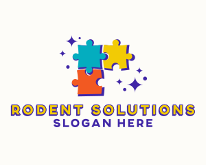 Puzzle Board Game logo design