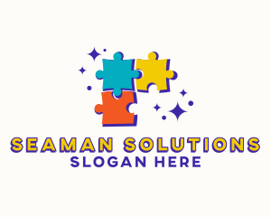 Puzzle Board Game logo design