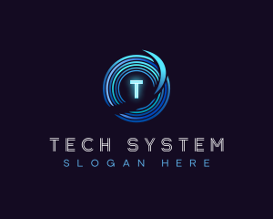 System - Digital Technology Disc logo design