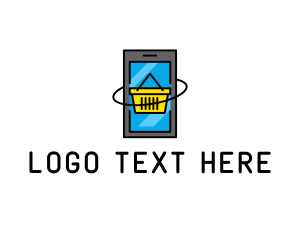 Online Mobile Shopping Cart Logo