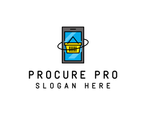 Procurement - Online Mobile Basket logo design