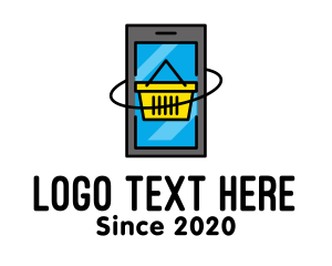Mobile - Online Mobile Shopping Cart logo design