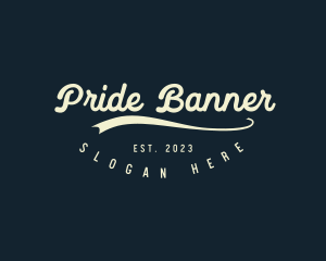 Retro Business Banner logo design