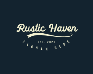 Retro Business Banner logo design